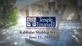Kabbalat Shabbat Service, June 11, 2021