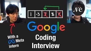 Mock Google Coding Interview with a Meta Intern