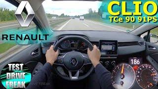 2021 Renault Clio 1.0 TCe 90 91 PS TOP SPEED AUTOBAHN DRIVE POV