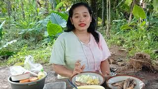 COOKING YELLOW TOFU POTATOES WITH COCONUT MILK AND FRIED PINDANG @SalsaCamping2