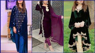 Velvet dress design 2025 | Velvet dress design ideas  | Winter ke suit