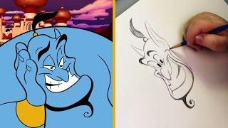 Draw Genie from Aladdin | Sketchbook by Oh My Disney