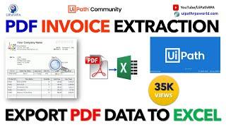 Extract Pdf Specific Data To Excel In UiPath | UiPath Pdf Invoice Data Extraction |  UiPathRPA
