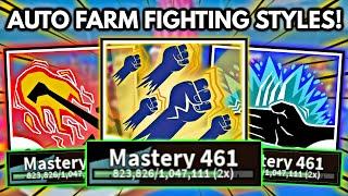 How to AFK Farm Fighting Style Mastery! | Blox Fruits