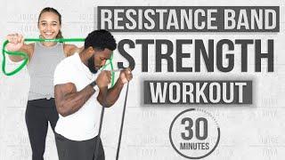 30 Minute Resistance Band Strength Workout (With Modifications)