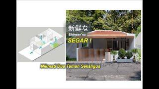 Desain Rumah 7x15 : Nikmati Dua Taman Sekaligus!