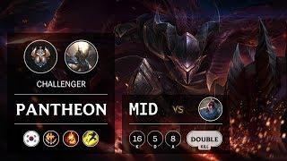 Pantheon Mid vs Yasuo - KR Challenger Patch 9.24