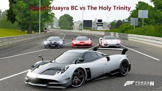 Forza 7 Drag race: Pagani Huayra BC vs The Holy Trinity!