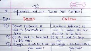 Difference between break and continue statement | Break jump statement vs Continue jump  statement