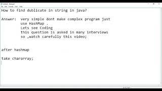 How to count duplicate character in a string using Java.