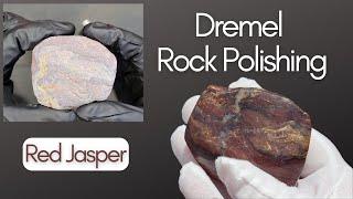 Red Jasper Dremel Polishing | Cheap Water Drip System for Rock Polishing!