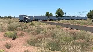 ATS DRIVER TURNS WITH 7 TRAILER ROAD TRAIN(103 METER LONG ) #2