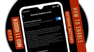 Extreme Battery  Saver In Miui 11 ( How to Enable ) in Hindi