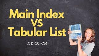 I10-CM Main Index VS Tabular List - MEDICAL CODING