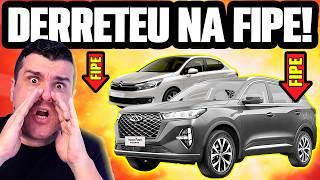 PREÇO DESPENCOU! CARROS que CAÍRAM (MUITO) na FIPE! E QUEM TEM ESSES CARROS? É HORA de VENDER?