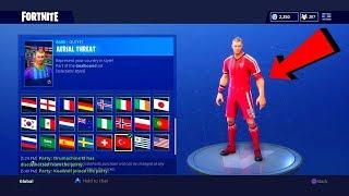 FORTNITE WORLD CUP SOCCER SKIN SHOWCASE | Aerial Threat & more! FULLY CUSTOMIZABLE SOCCER SKINS!