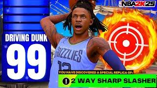 99 DUNK + 99 3PT + 98 BALL HANDLE JA MORANT BUILD CAN DO EVERYTHING!! BEST BUILD IN NBA 2K25!!