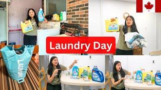 LAUNDRY DAY in CANADA  Weekend life #canada #lifeincanada #canadavlogs #laundry #india #weekend