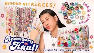 ULTIMATE ACCESSORIES HAUL  quirky shopee/pinterest necklaces, earrings & rings!