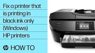 How to fix an HP printer that is printing in black ink only (Windows) | HP printers | HP Support