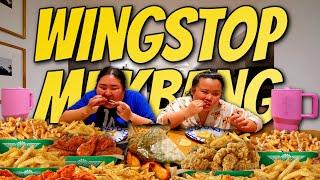 Wingstop Buffalo Wings Mukbang 먹방 Lemon Pepper + Garlic Parmesan + Mango Habanero Eating Show! *OMG*