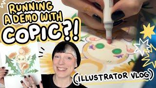 ART VLOG  demo, design process, and vancouver vibes | freelance illustrator