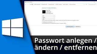 Windows 10 Passwort entfernen / ändern / anlegen  Tutorial