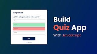 How To Make Quiz App Using JavaScript | Build Quiz App With HTML CSS & JavaScript