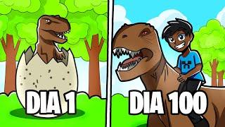 SOBREVIVI 100 DIAS NO MUNDO DE DINOSSAUROS MINECRAFT O FILME 6