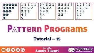 Pattern Programs Tutorial: Part 15 - Reverse right-angled triangle