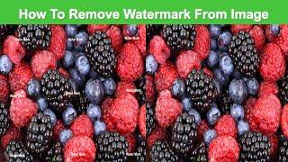 How to remove watermark from image