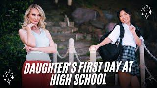 Daughter's first day at high school - Mommy's Girl