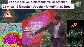 Gewitter-Fahrplan bis Sonntag. Unwettergefahr heute & von Samstag auf Sonntag. Mittelfrist-Trend.