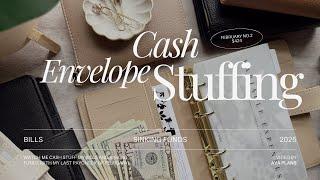 Cash Envelope Stuffing | $424 | February No. 2 | Bills and Sinking Funds