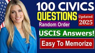 New 2025 100 Civics Questions and Answers U S Citizenship Test Practice Exam Ciudadania Americana