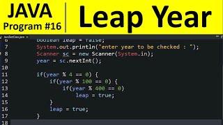 Java Program #16 - Check Leap Year in Java