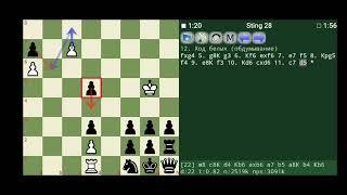 Решение шахматной позиции Sting 28