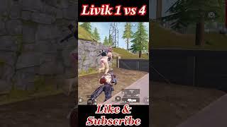 Livik 1vs4 | pubg mobile | bgmi | the86 gaming #shorts #pubgmobile