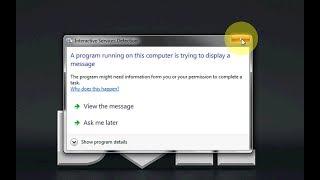 How to Fix Interactive Service Detection ERROR Message "A Program running on this Computer ..."