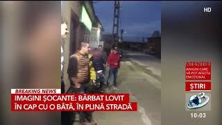 Tânăr filmat de prieteni când este lovit cu bâta în cap, după o provocare făcută în glumă