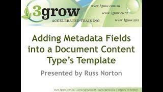 Add Metadata Columns into a Content Type's Document Template in SharePoint