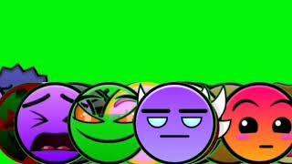 Geometry Dash Lobotomy Dash Plus Difficulty Faces Chart Stampede Green Screen