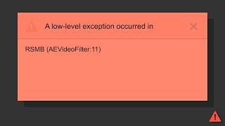 AEVideoFilter:11 FIXED! Finally, a working solution!