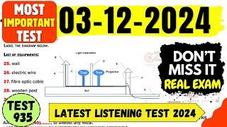 IELTS Listening Practice Test 2024 with Answers | 03.12.2024 | Test No - 935