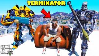 Franklin Fight His Biggest Enemy Transformer In GTA 5 | SHINCHAN and CHOP