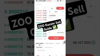 ZOO Token KuCoin Sell Kaisa Kare Guide  || Zoo KuCoin sell Process Guide #zoo