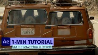 [1- MIN] Blur out unwanted elements | Add a blur over a specific area in the video  After effect