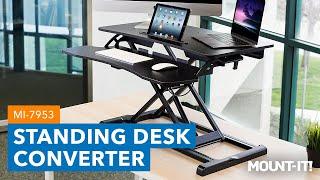 Adjustable Standing Desk Converter With Keyboard Tray | MI-7953 (Features)