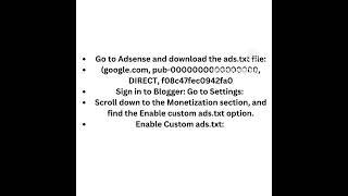 "How to Add Google AdSense Ads.txt File To Your Website/Blog"  #ondemandcontent #googleadsense