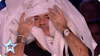 Marty Putz covers Simon Cowell in toilet roll! | Auditions Week 1 | Britain’s Got Talent 2018